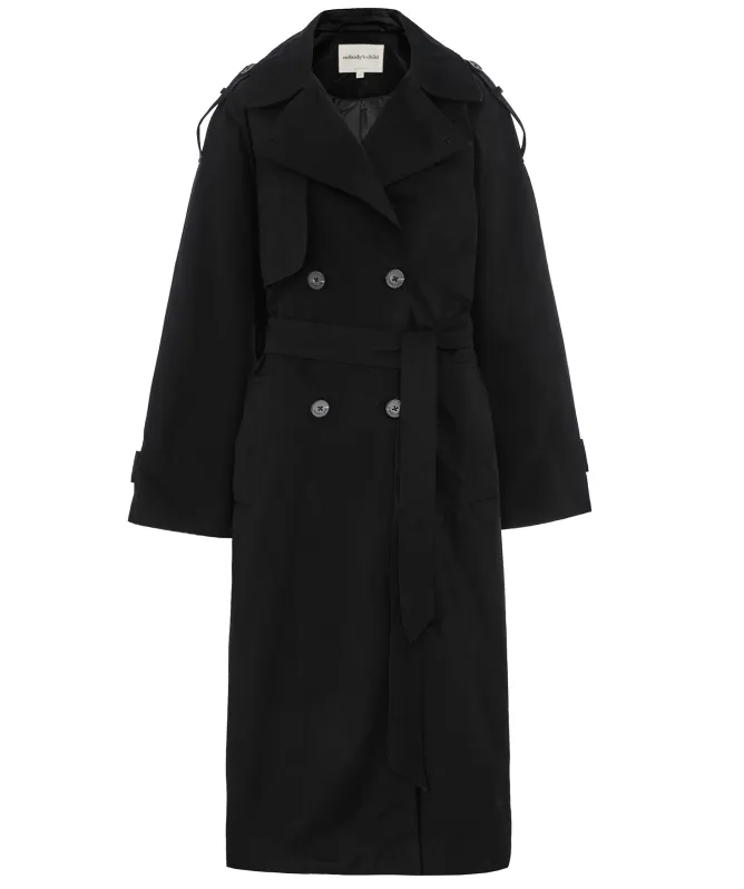 Nobody's Child Double-Breasted Ericana Trench Coat