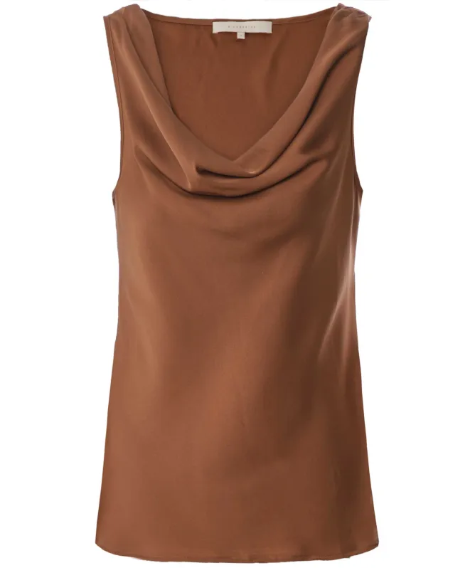 Silk95Five Paris Cowl Neck Top