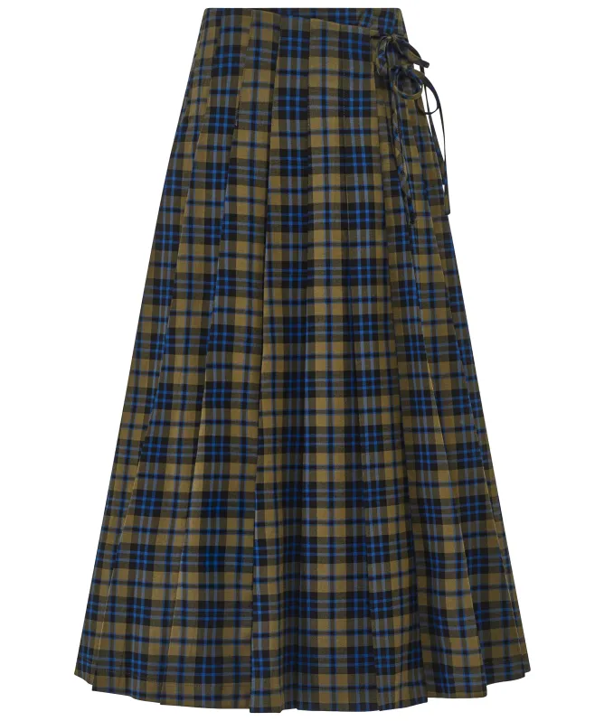 Nobody's Child Tartan Pleated Midi Skirt