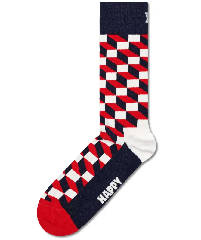 Calzini Happy Socks Uomo Modello Argyle - Cotone Biologico Pettinato - Fantasia A Quadretti - Taglie 36-40 E 41-46 - Confezione Regalo