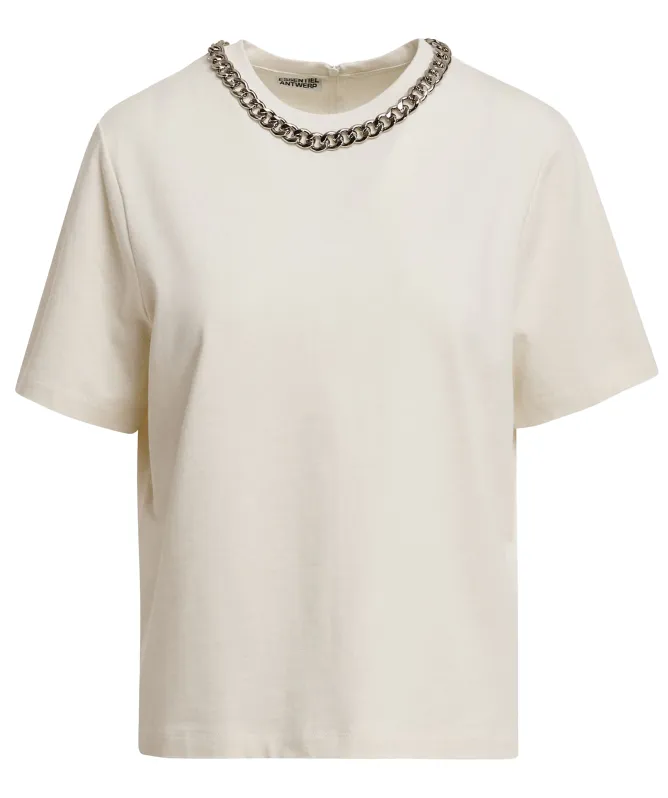Essentiel Antwerp Klaim Chain-Embellished T-Shirt