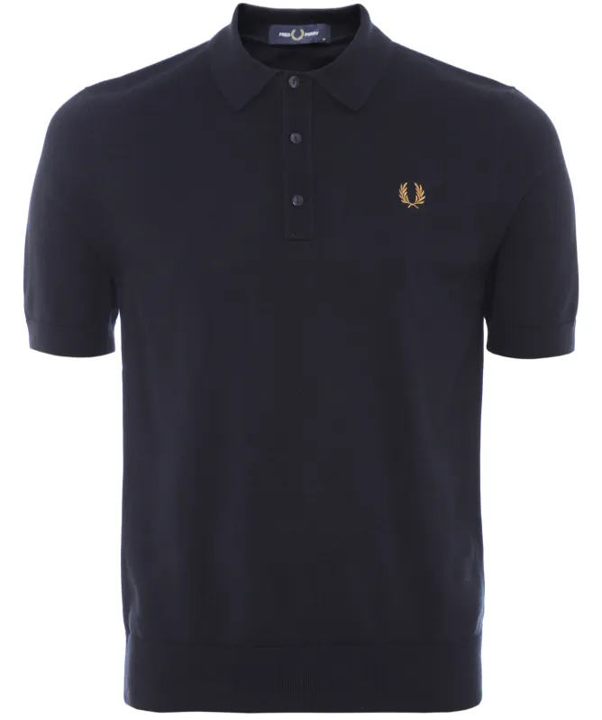 Fred Perry Knitted Polo Shirt