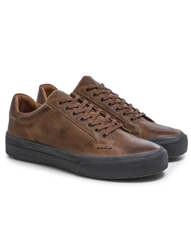 Oliver Sweeney Piodao Grained Leather Cupsole Trainers