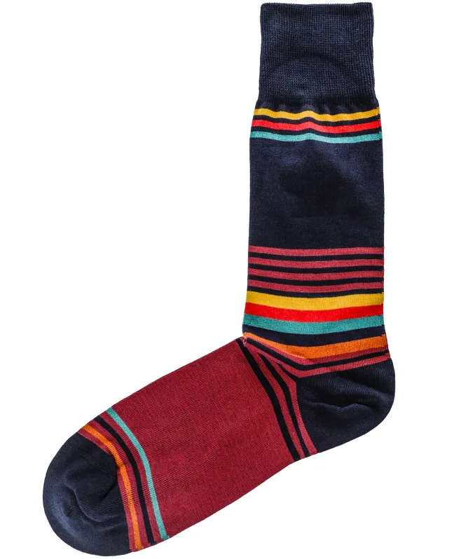 Paul Smith Lorenzo Artist Stripe Cotton-Blend Socks