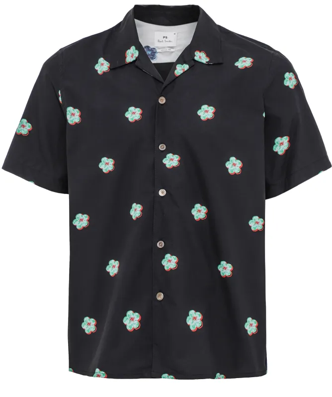 Paul Smith Zine Floral Print Cotton Shirt