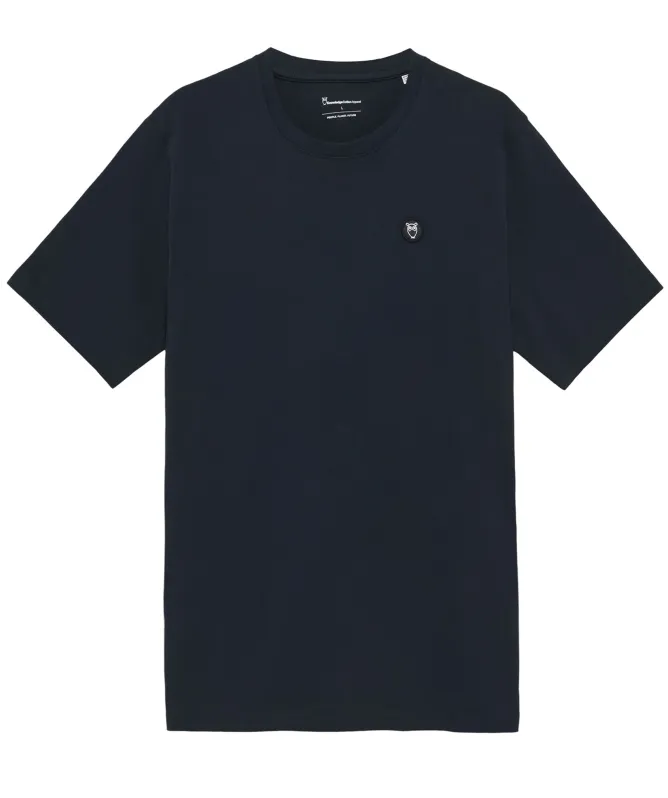 Knowledge Cotton Regular Fit Badge T-Shirt