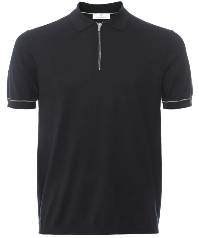 Thomas Maine Half Zip Polo Shirt