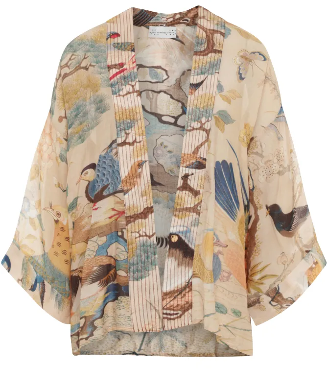 One Hundred Stars Hummingbird Nude Kimono