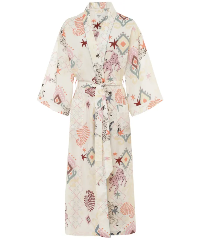Chelsea Peers Bohemian Leopard Print Kimono Dressing Gown