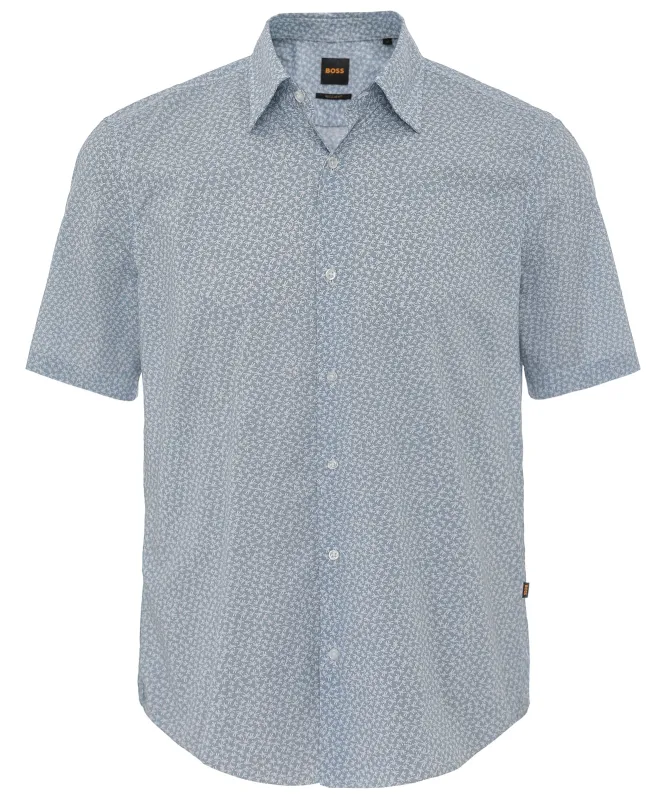 BOSS Regular-Fit Printed Cotton Poplin Shirt
