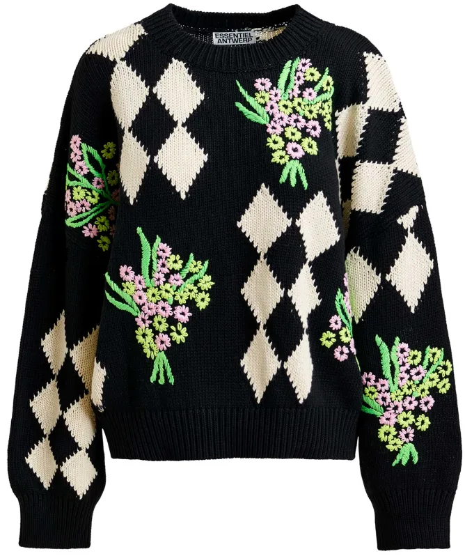 Essentiel Antwerp Jactori Oversized Jacquard Knit Jumper