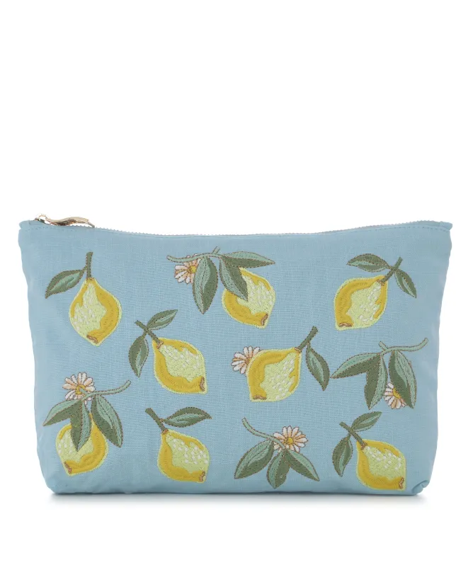 Elizabeth Scarlett Lemon Blossom Cotton Everyday Pouch
