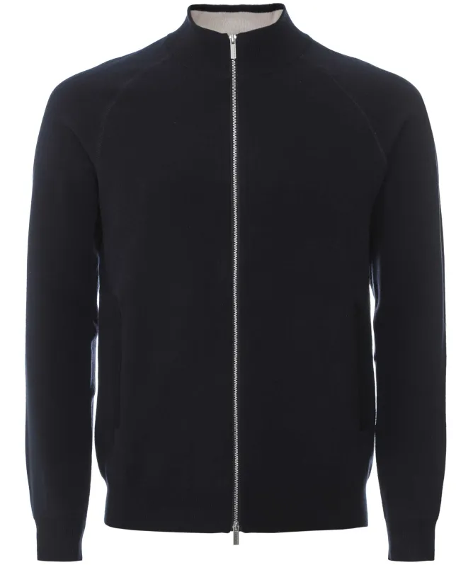 Thomas Maine Merino Zip Cardigan