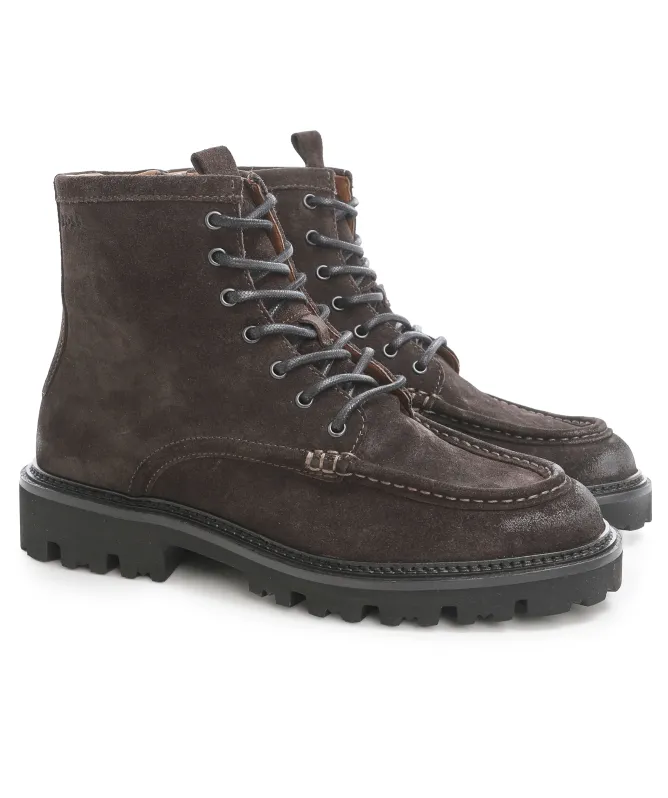 BOSS Waxed-Suede Boots