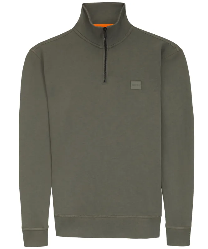 BOSS Cotton Half-Zip Zetrust Sweatshirt
