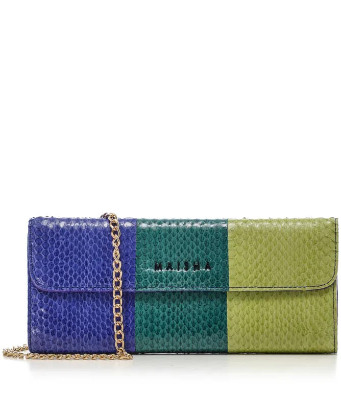 Maisha Adriana Python Clutch