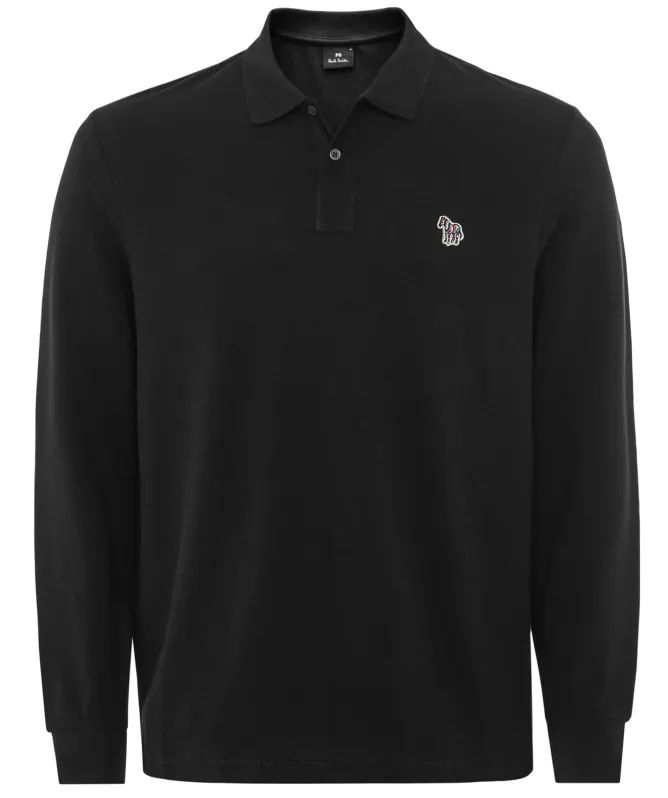 Paul Smith Zebra Logo Long-Sleeve Polo Shirt