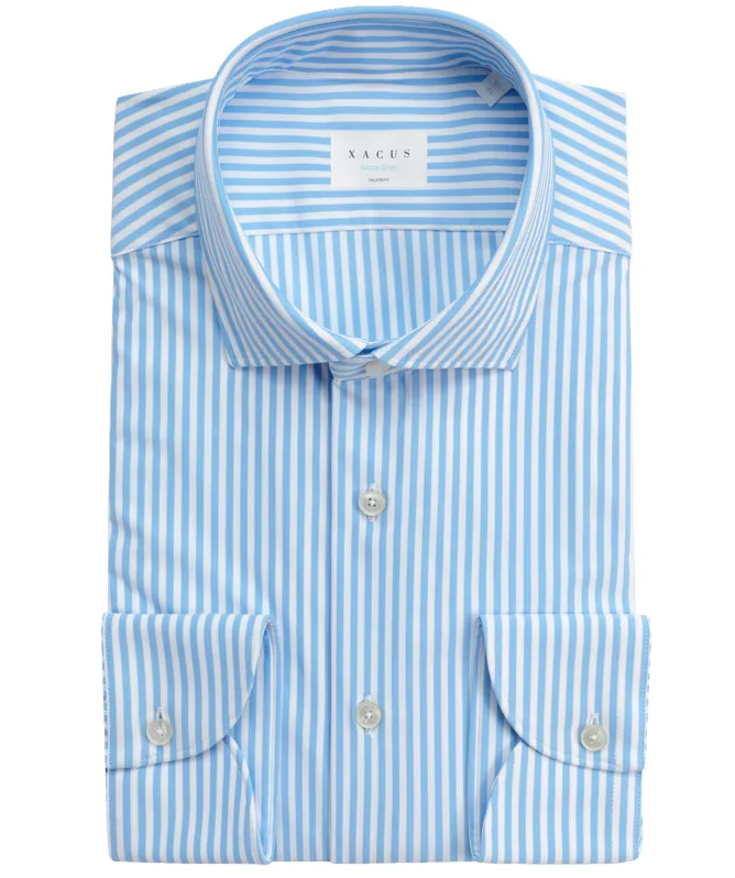 Xacus Active Tailored Fit Stripe Twill Shirt