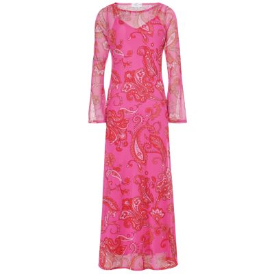 Paisley Mesh Maxi Dress