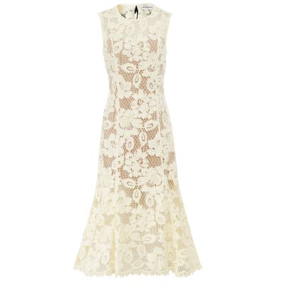 sachin and babi light blue dress Self-Portrait Rhinestone Tiered Chiffon Midi Dress