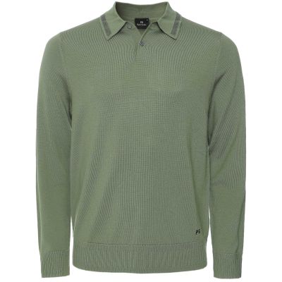 Merino Long Sleeve Polo Shirt