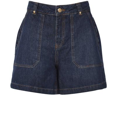 Utility Denim Shorts