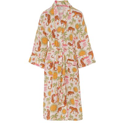 Chelsea Peers Fleece Disco Cats Print Dressing Gown