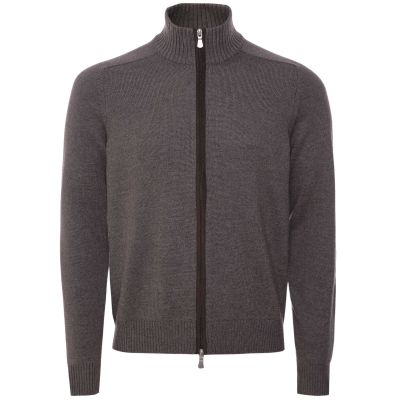 Wool Zip-Through Cardigan